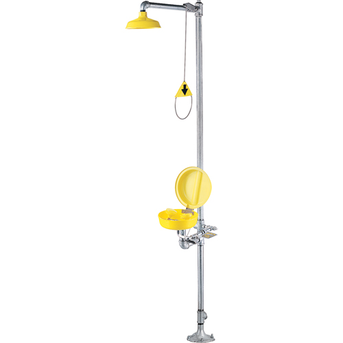 Combinaison de douche oculaire/faciale a/couvercle Rock Safety Industrial Ltd