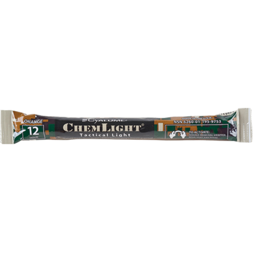 B&acirc;tons de s&eacute;curit&eacute; luminescents Cyalume 6", Orange, Dur&eacute;e 12 h Rock Safety Industrial Ltd