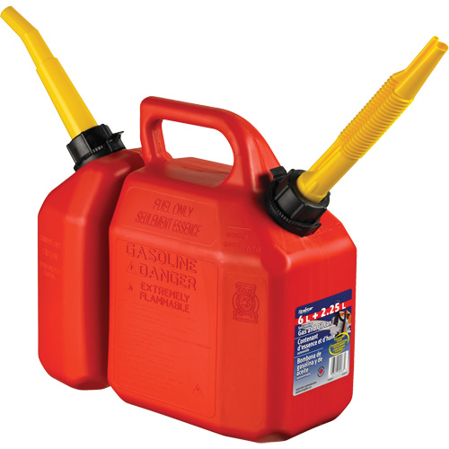 Combo Jerry Can Gasoline/Oil, 2.17 US Gal/8.25 L, Red, CSA Compliant/ULC Rock Safety Industrial Ltd
