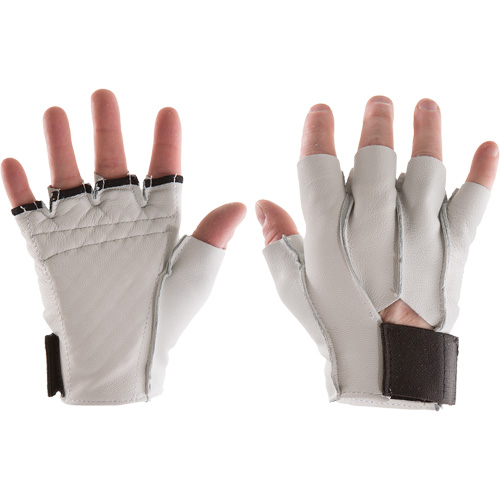 Gants antichocs avec paume &agrave; coussinet gaufr&eacute; - Gauche, Taille Grand, Paume Cuir fleur Rock Safety Industrial Ltd