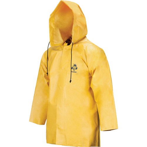 Neo-Slick Chemical & Acid Resistant Rain Jacket, 5X-Large, Yellow, Neoprene Rock Safety Industrial Ltd