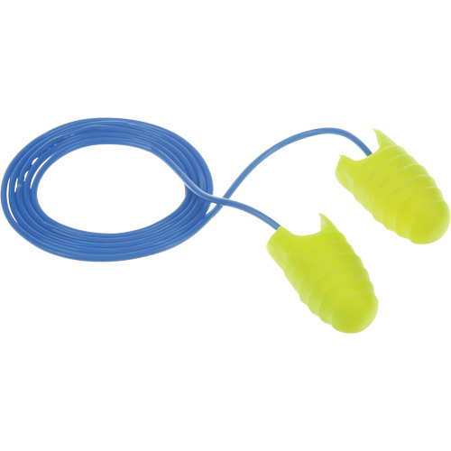 Bouchons d'oreilles avec anneaux de retenue E-A-Rsoft, Vrac - Sac en poly, Grand, Avec cordon Rock Safety Industrial Ltd