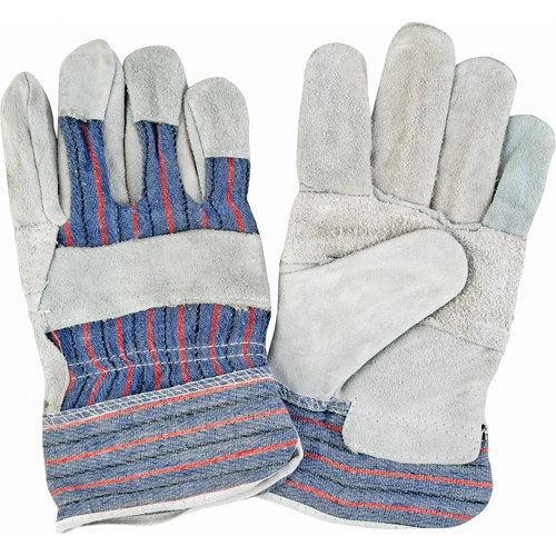 Gants d'ajusteur &agrave; paume renforc&eacute;e d'usage standard, Grand, Paume en Cuir de vache refendu, Doublure en Coton Rock Safety Industrial Ltd