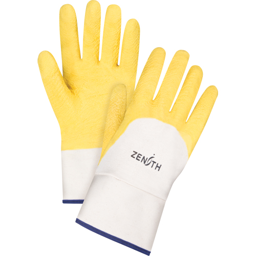 Gants enduits au fini rugueux, 10/T-Grand, R&ecirc;vetement Latex de caoutchouc, Enveloppe en Coton Rock Safety Industrial Ltd