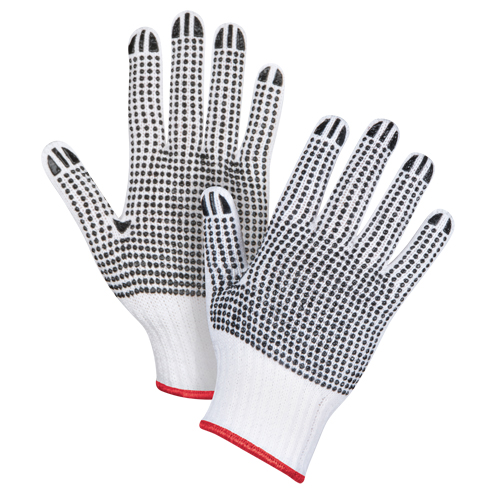 Gants tricot&eacute;s deux c&ocirc;t&eacute;s &agrave; pois, Poly/coton, Deux c&ocirc;t&eacute;s, Calibre 7, Petit Rock Safety Industrial Ltd