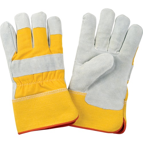 Gants d'ajusteur doubl&eacute;s pour l'hiver de premi&egrave;re qualit&eacute;, Grand, Paume en Cuir de vache refendu, Doublure en Molleton de mousse Rock Safety Industrial Ltd