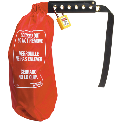 Sac de cadenassage &eacute;lectrique pour prise surdimensionn&eacute;e & contr&ocirc;le de palan, Type Prise Rock Safety Industrial Ltd