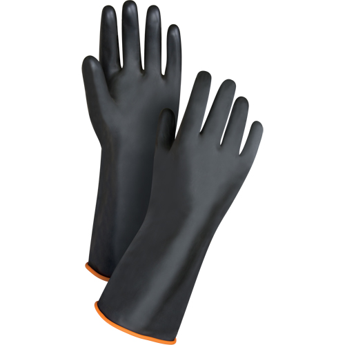 Heavyweight Chemical-Handling Gloves, Size Large/9, 14" L, Rubber Latex, 30-mil Rock Safety Industrial Ltd
