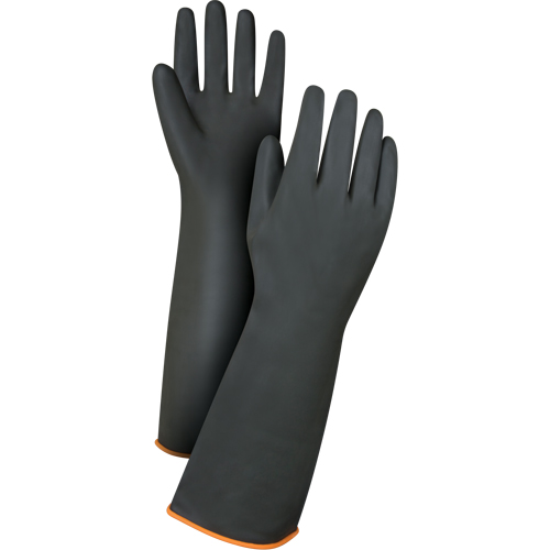 Gants de poids lourd pour la manipulation de produits chimiques, Taille Grand/9, 18" lo, Latex de caoutchouc, 30 mils Rock Safety Industrial Ltd