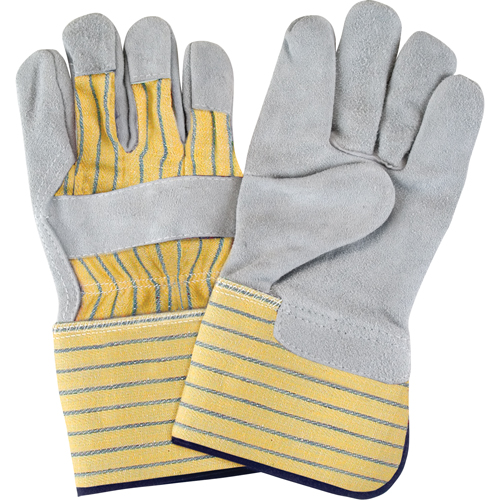 Gants d'ajusteur de premi&egrave;re qualit&eacute;, Grand, Paume en Cuir de vache refendu, Doublure en Coton Rock Safety Industrial Ltd