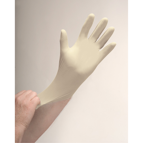 Premium Sensitive Skin Examination Gloves, X-Small, Latex, 4-mil, Powdered, Natural Rock Safety Industrial Ltd