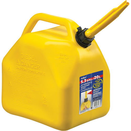 Jerricans, 5,3 gal. US/20,06 L, Jaune, Conformes aux normes CSA/ULC Rock Safety Industrial Ltd