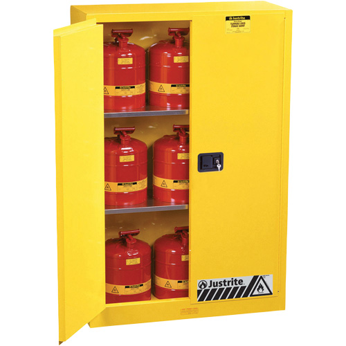 Armoires Sure-Grip EX pour produits inflammables, 45 gal., 2 Porte(s), 43" La x 65" h x 18" p Rock Safety Industrial Ltd
