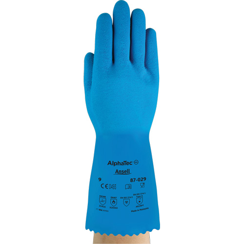 Gants AlphaTec 87-029, Taille T-Grand/10, 13" lo, Latex de caoutchouc, Doublure en Nylon, 50 mils Rock Safety Industrial Ltd