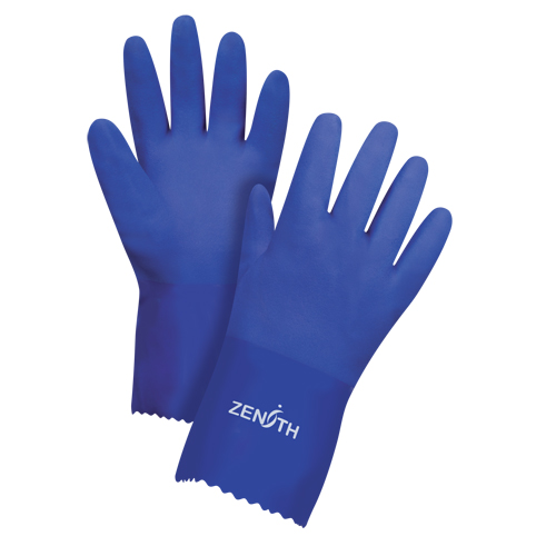 Ultra Flexible Gloves, Size X-Large/10, 12" L, PVC, Interlock Inner Lining, 45-mil Rock Safety Industrial Ltd