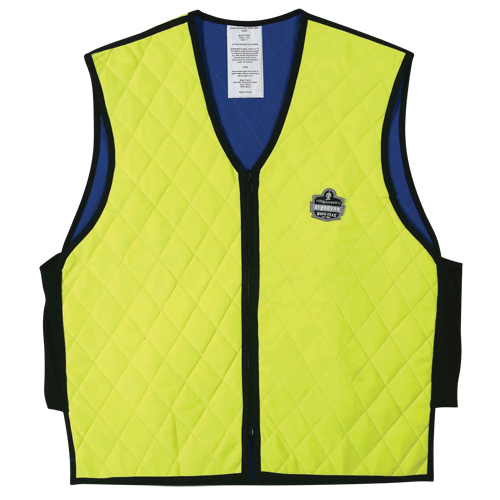 Vestes refroidissantes &agrave; &eacute;vaporation humide Chill-Its 6665, Moyen, Jaune lime haute visibilit&eacute; Rock Safety Industrial Ltd