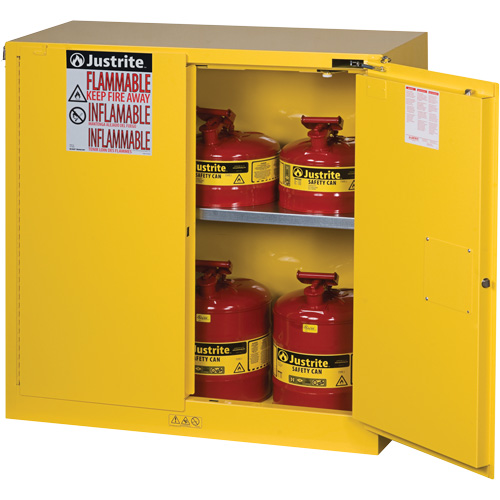 Armoires Sure-Grip EX pour produits inflammables, 30 gal., 2 Porte(s), 43" La x 44" h x 18" p Rock Safety Industrial Ltd