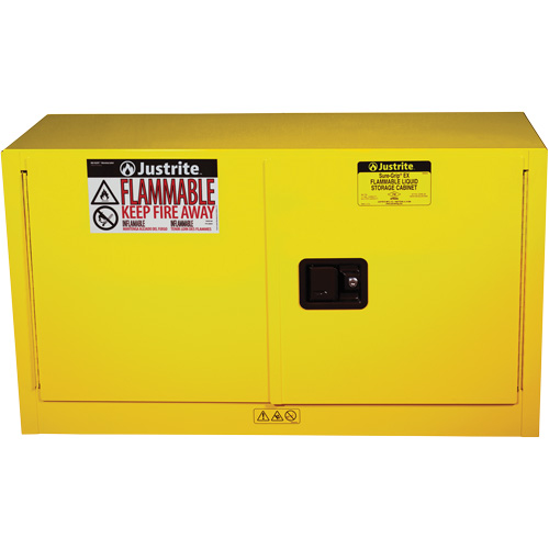 Armoire de s&eacute;curit&eacute; pour produits inflammables EX Piggyback Sure-Grip , 17 gal., 2 Porte(s), 43" La x 24" h x 18" p Rock Safety Industrial Ltd