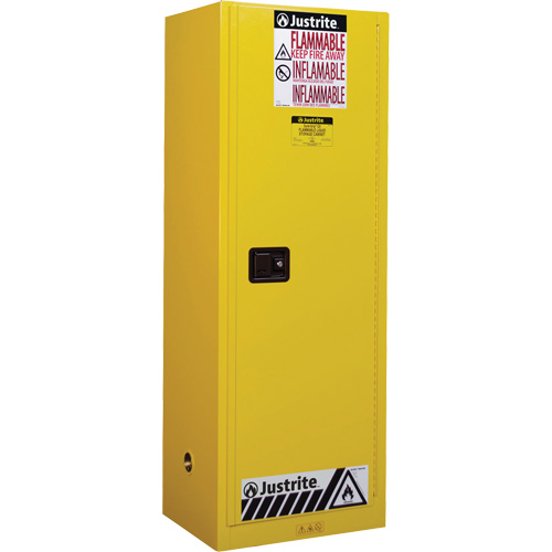 Armoire de s&eacute;curit&eacute; pour produits inflammables EX Slimline Sure-Grip , 22 gal., 1 Porte(s), 23,25" La x 65" h x 18" p Rock Safety Industrial Ltd