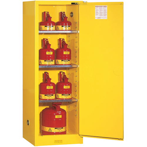Armoire de s&eacute;curit&eacute; pour produits inflammables EX Slimline Sure-Grip , 22 gal., 1 Porte(s), 23,25" La x 65" h x 18" p Rock Safety Industrial Ltd
