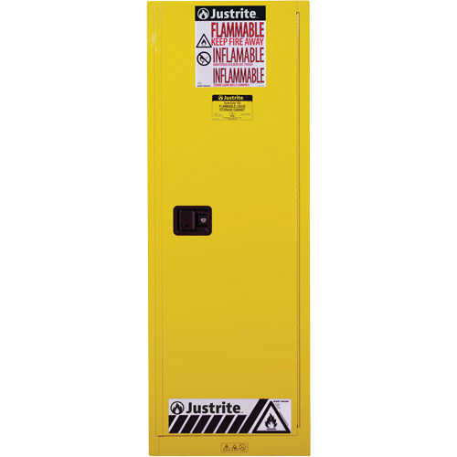 Armoire de s&eacute;curit&eacute; pour produits inflammables EX Slimline Sure-Grip , 22 gal., 1 Porte(s), 23,25" La x 65" h x 18" p Rock Safety Industrial Ltd