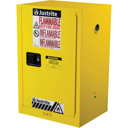 Armoire de s&eacute;curit&eacute; compacte pour produits inflammables EX Sure-Grip, 12 gal., 1 Porte(s), 23,25" La x 35" h x 18" p Rock Safety Industrial Ltd
