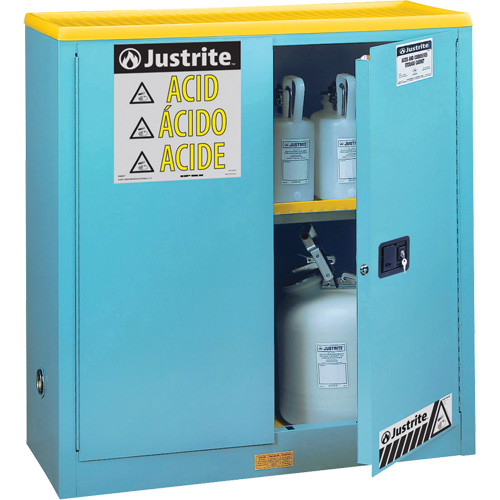 Armoires de s&eacute;curit&eacute; Sure-Grip Ex pour acides/produits corrosifs, 30 gal., 43" x 44" x 18" Rock Safety Industrial Ltd