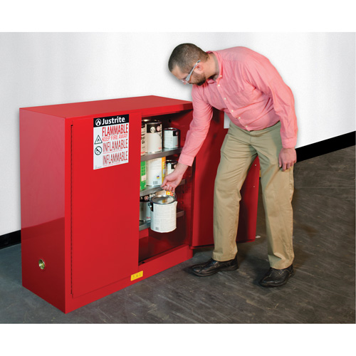 Sure-Grip&reg; EX Combustibles Safety Cabinet for Paint and Ink, 40 gal., 3 Shelves Rock Safety Industrial Ltd