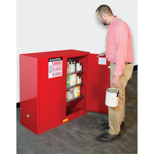 Sure-Grip&reg; EX Combustibles Safety Cabinet for Paint and Ink, 40 gal., 3 Shelves Rock Safety Industrial Ltd