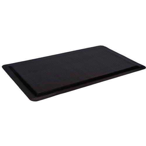 Tapis Ergo-Ease, Rainur&eacute;, 2' x 10' x 7/8", Noir, Caoutchouc/&eacute;ponge Rock Safety Industrial Ltd