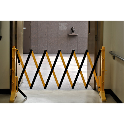 Barri&egrave;re Xpandit, 36" h x 11,5' lo, Noir/Jaune Rock Safety Industrial Ltd