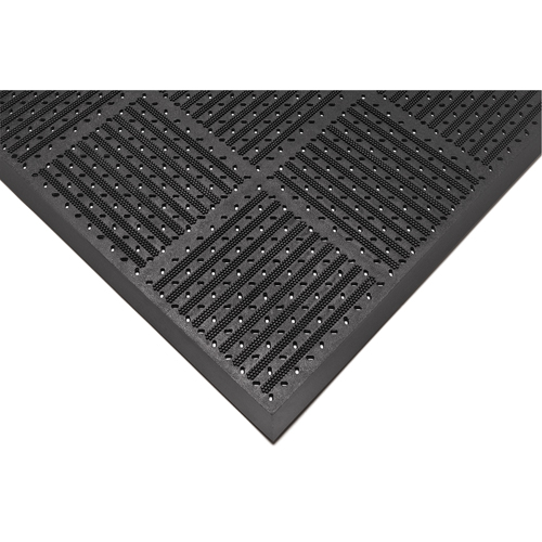 Outfront Reversible No. 227 Mat, Rubber, Scraper Type, Slotted Pattern, 3' x 6', Black Rock Safety Industrial Ltd