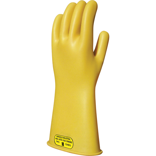 Gants isolants en caoutchouc naturel jaune, ASTM classe 2, Taille 8, 14" lo Rock Safety Industrial Ltd