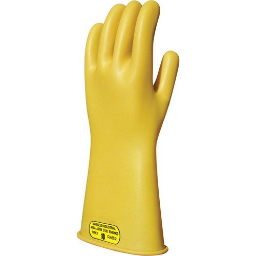 Gants isolants en caoutchouc naturel jaune, ASTM classe 2, Taille 8, 16" lo Rock Safety Industrial Ltd