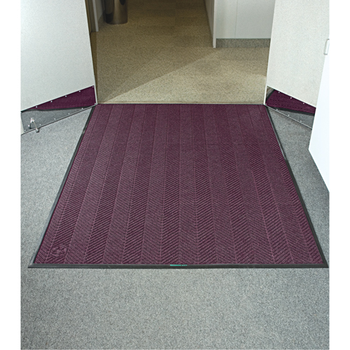 Waterhog&reg; Eco Elite Matting, Wiper/Scraper, 4' x 20' x 3/8", Maroon Rock Safety Industrial Ltd