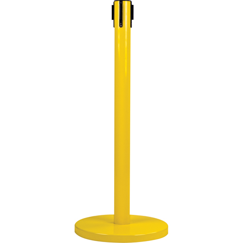 Free-Standing Crowd Control Barrier Receiver Post, 35" High, Yellow Rock Safety Industrial Ltd