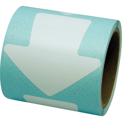 Coloured Floor Marking Decals, Arrow, 4" L x 4" W, White, Vinyl Rock Safety Industrial Ltd