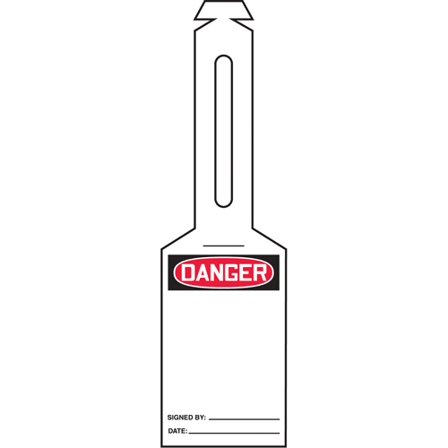 &eacute;tiquettes Loop'n Strap, Plastique, 3-3/8" la x 5-7/8" h, Anglais Rock Safety Industrial Ltd