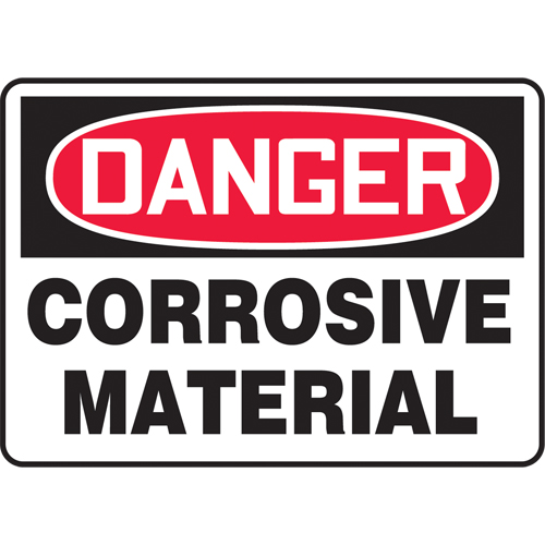 Enseigne  Corrosive Material , 7" x 10", Aluminium, Anglais Rock Safety Industrial Ltd