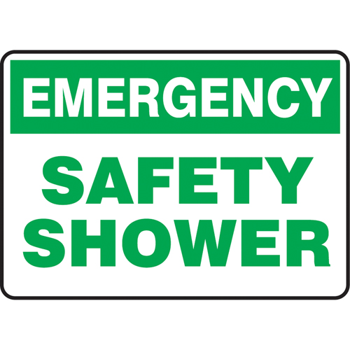 Enseigne  Safety Shower , 10" x 14", Vinyle, Anglais Rock Safety Industrial Ltd