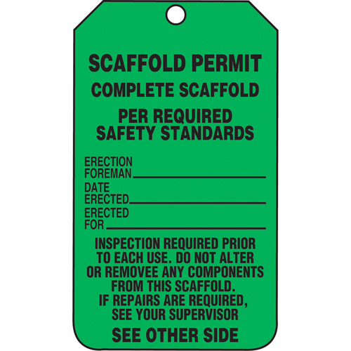 Inspection Tags, Plastic, 3-3/8" W x 5-7/8" H, English Rock Safety Industrial Ltd