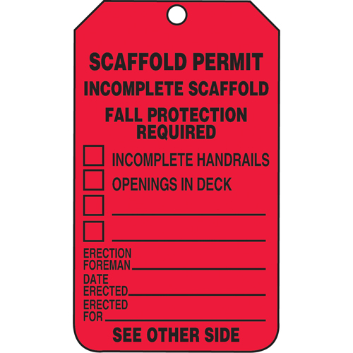 Inspection Tags, Plastic, 3-3/8" W x 5-7/8" H, English Rock Safety Industrial Ltd