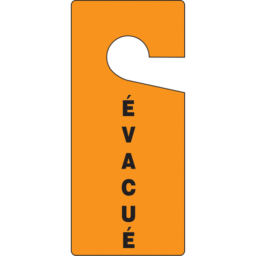 &eacute;tiquettes &agrave; suspendre, Plastique, 4" la x 9" h, Français Rock Safety Industrial Ltd