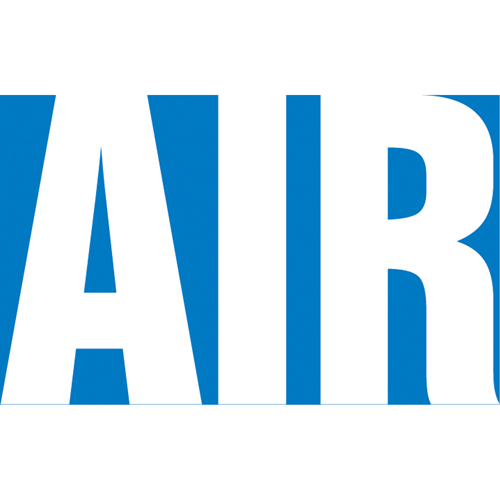 Marqueur de tuyau "Air", Autocollant, 1" h x 8" la, Blanc/bleu Rock Safety Industrial Ltd