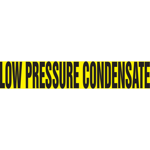 Marqueurs de tuyau "Low Pressure Condensate", Autocollant, 4" h x 24" la, Noir sur jaune Rock Safety Industrial Ltd
