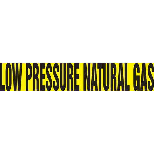 Marqueurs de tuyau "Low Pressure Natural Gas", Autocollant, 2-1/2" h x 12" la, Noir sur jaune Rock Safety Industrial Ltd