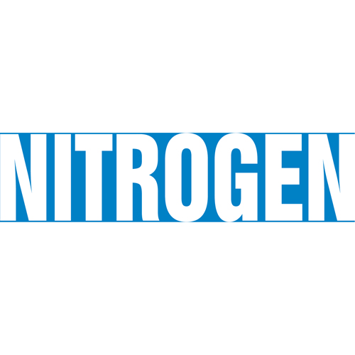 Marqueurs de tuyau "Nitrogen", Autocollant, 2-1/2" h x 12" la, Blanc/bleu Rock Safety Industrial Ltd