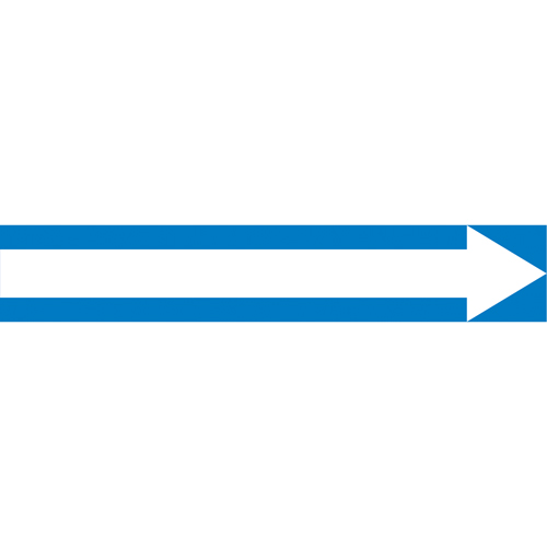Marqueurs de tuyau avec fl&egrave;ches, Autocollant, 1" h x 8" la, Blanc/bleu Rock Safety Industrial Ltd