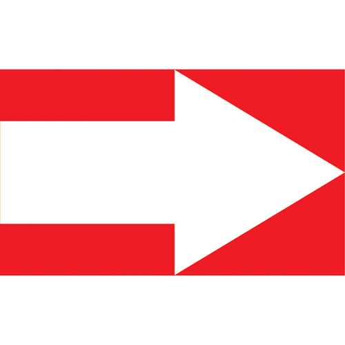 Marqueurs de tuyau avec fl&egrave;ches, Autocollant, 1" h x 8" la, Blanc/rouge Rock Safety Industrial Ltd