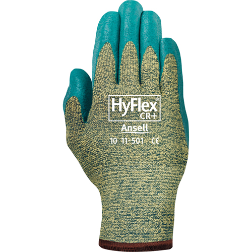 Gants HyFlex 11-501, Taille 6/T-petit, Calibre 13, Rev&ecirc;tement Mousse de nitrile, Enveloppe en Kevlar, ASTM ANSI niveau A5/EN 388 niveau D Rock Safety Industrial Ltd